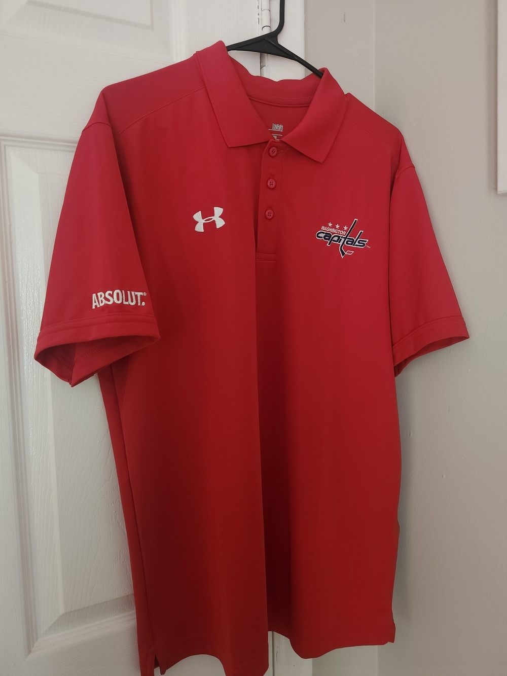 Under Armour Men's Red Washington Capitals Polo Red *NEW No Tag